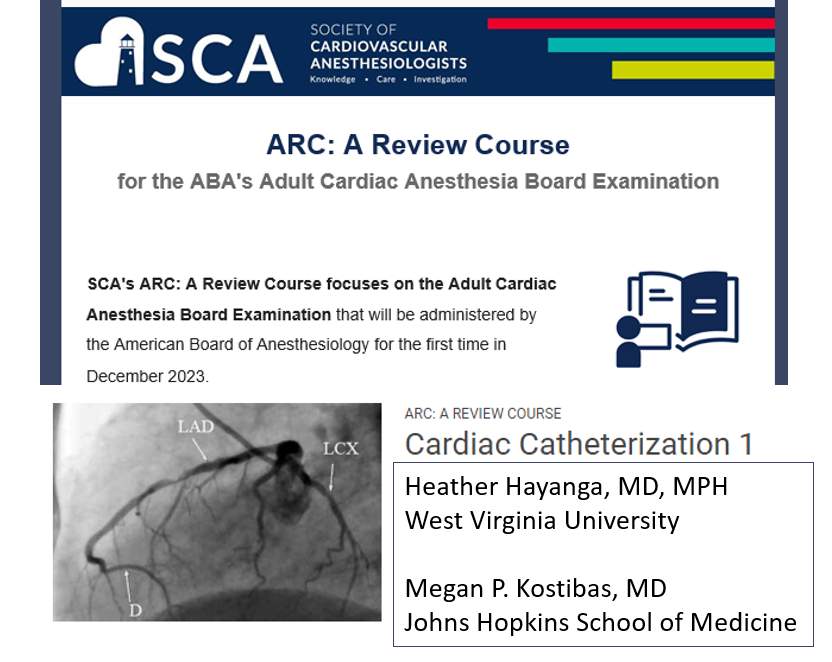Check out SCA's review course for ABA's Adult Cardiac Anesthesia Board Exam - Dr Kostibas 'wrote the chapter' on Cardiac Cath with ACCM alum, Dr Hayanga! @HopkinsACCM @HopkinsACCMCard @scahq