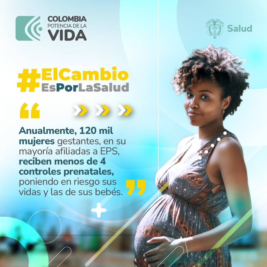 Aún cuando se destinan cerca de $500 mil millones para su cuidado, 120 mil gestantes no están recibiendo los controles prenatales adecuados. #ElCambioEsPorLaSalud, para garantizar una atención completa que proteja la vida de la madre y su hijo.