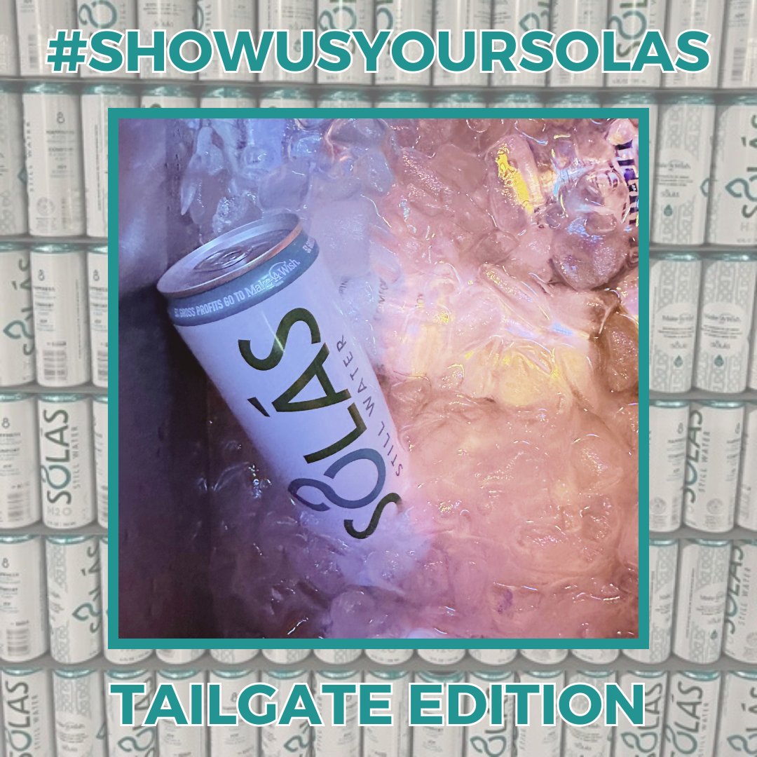 SolasH2O's tweet photo. Show Us Your Sólás H2O: Tailgate Edition

Are you celebrating National Tailgating Day today? Show us your Sólás H2O cans and where you are watching football today by sharing a photo and using #showusyoursolas in the caption.

Stay hydrated today! https://t.co/90tctjr99B