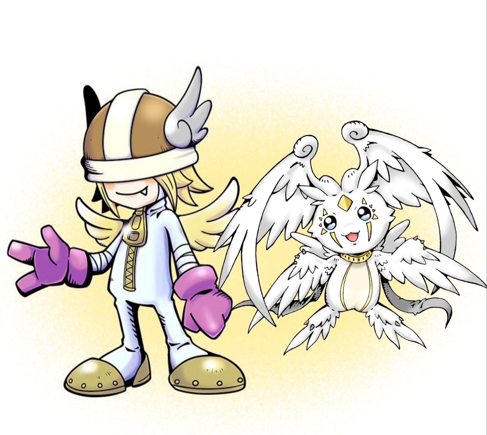 Gev'S on X: Luxmon and Puremon 🌟little angels🌟 #Digimon