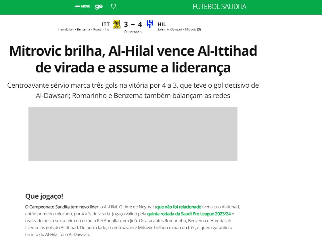 Sem Benzema, Al-Ittihad não brilha e fica no zero com o Al Feiha pelo  Campeonato Saudita