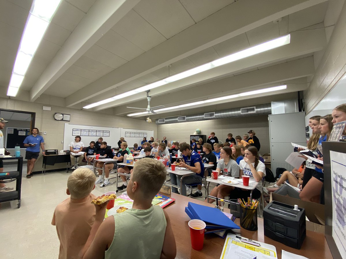 WestLyonGBB's tweet photo. 53 students showed up to the first FCA meeting of the year. 

West Lyon football team scored 53 points last night. 

#OddOrGod https://t.co/Joq3Z7SuOF