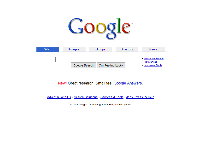 WebDesignMuseum's tweet photo. Early versions of the homepages of popular Internet companies

– Facebook in 2004
– Google in 2002
– LinkedIn in 2003
– YouTube in 2005

#WebDesignHistory https://t.co/bPKSTZgjLX