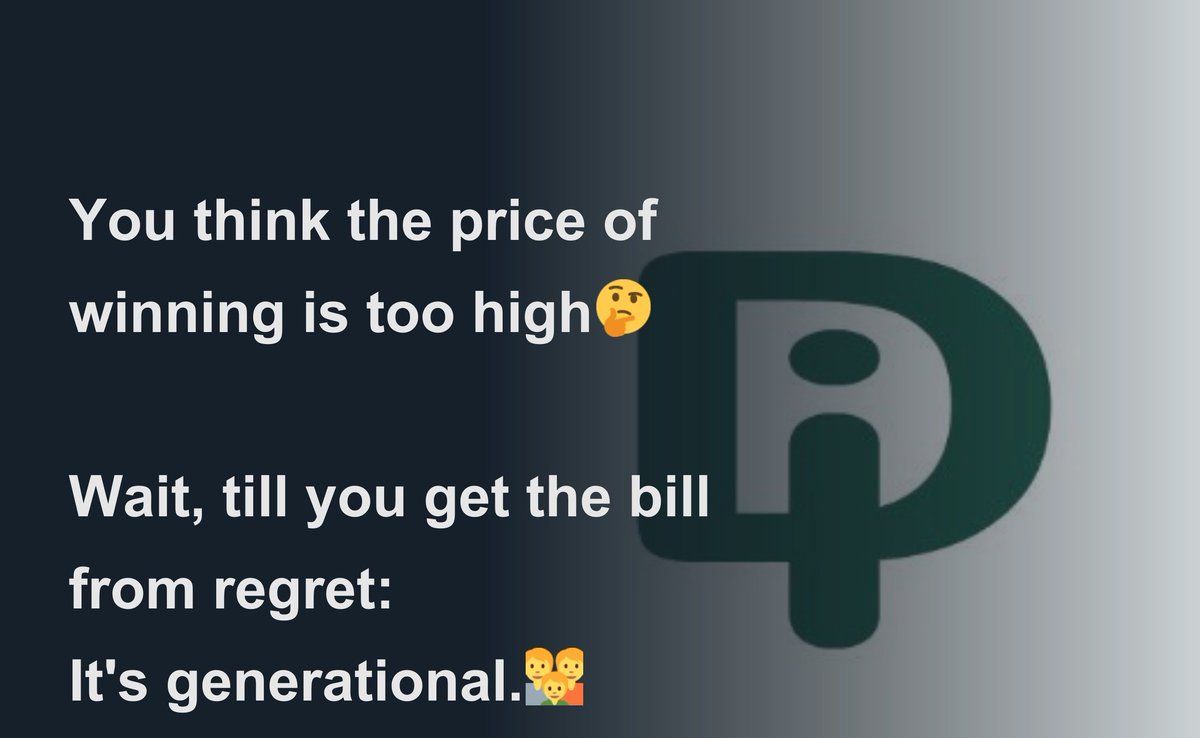 orisgem's tweet image. You think the price of winning is too high🤔

Wait, till you get the bill from regret:
It's generational.👪
@digitstem
