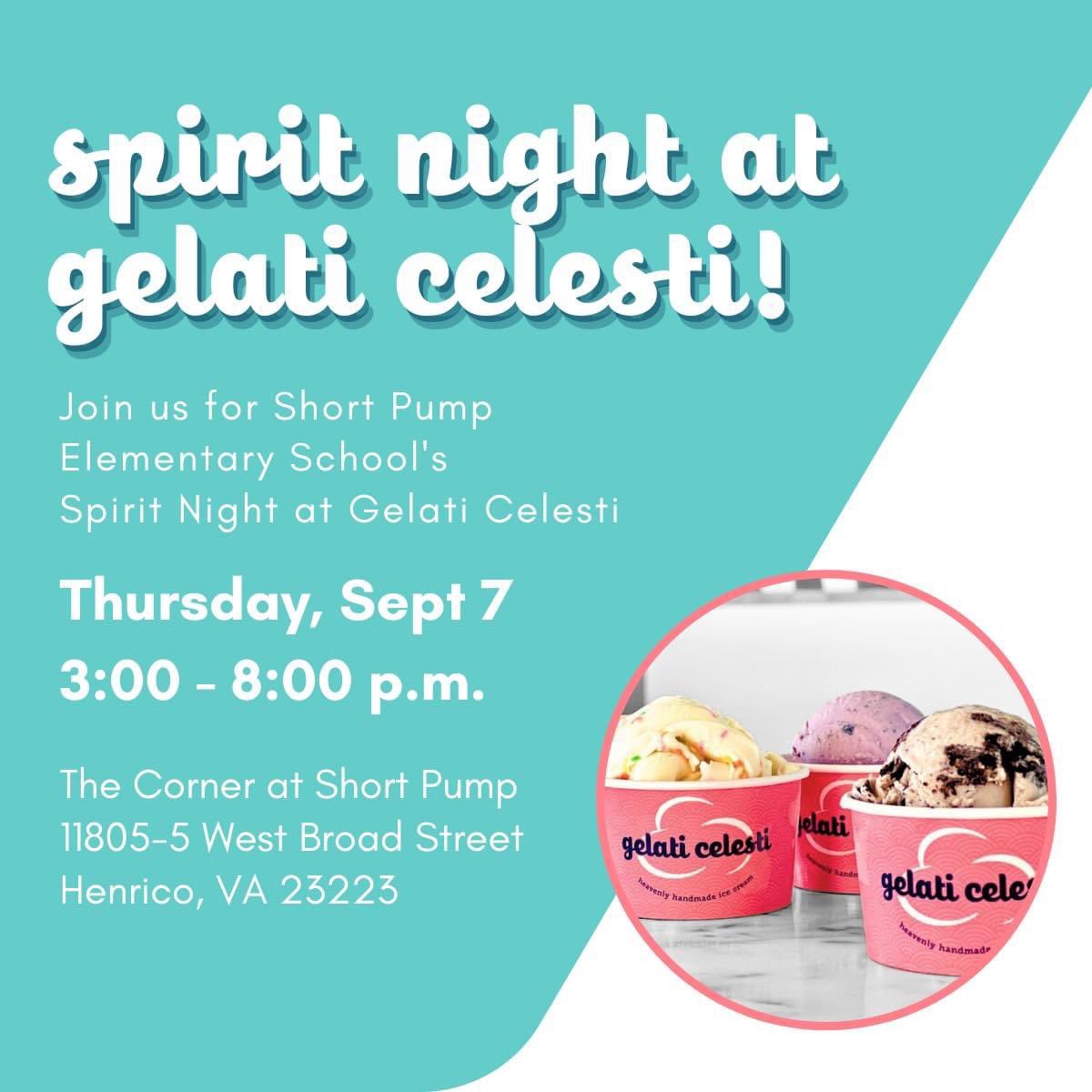 We hope you’ll come enjoy a sweet treat at our first Spirit Night of the year!🍨