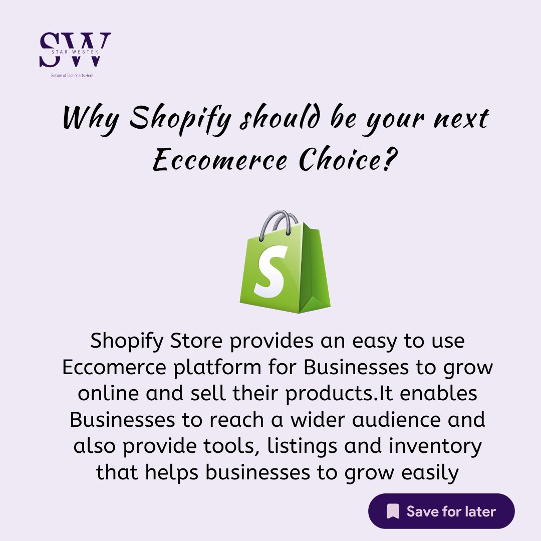 shivam913152's tweet image. Why Shopify should be your next eccomerce choice?

#shopify #shopifystore #shopifystoredesign #shopifystoredevelopment #shopifydeveloper #eccomerce #onlinebusiness #shopifystoredesigner