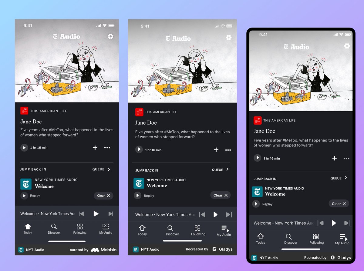 GladysGeorge_'s tweet image. #Day9 @hertechtrail  20 days design challenge. 

✅ Task: Recreate a page from @NewYorkTimesRP ( 0n the left by @MobbinDesign) This is my design on the right. 

@tech_bella 
#learning #uiuxdaily #figma #desgin community #womenintech #uidesign #TECH4ALL