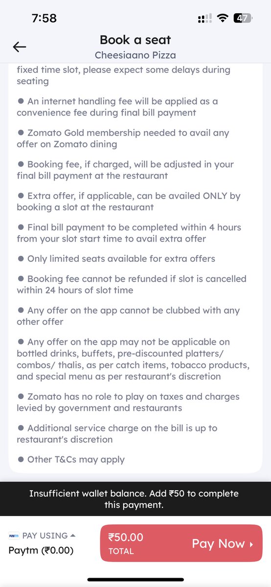 cyborg_sk's tweet photo. @zomato @fssaiindia 

This is the worst offer I have ever seen 
You sell a deal saying it's 30% off but tell bottled water and any softdrink should not be added to the bill 
How can someone complete a bill without water as they don't provide normal water at least https://t.co/YRhNSEZLsr