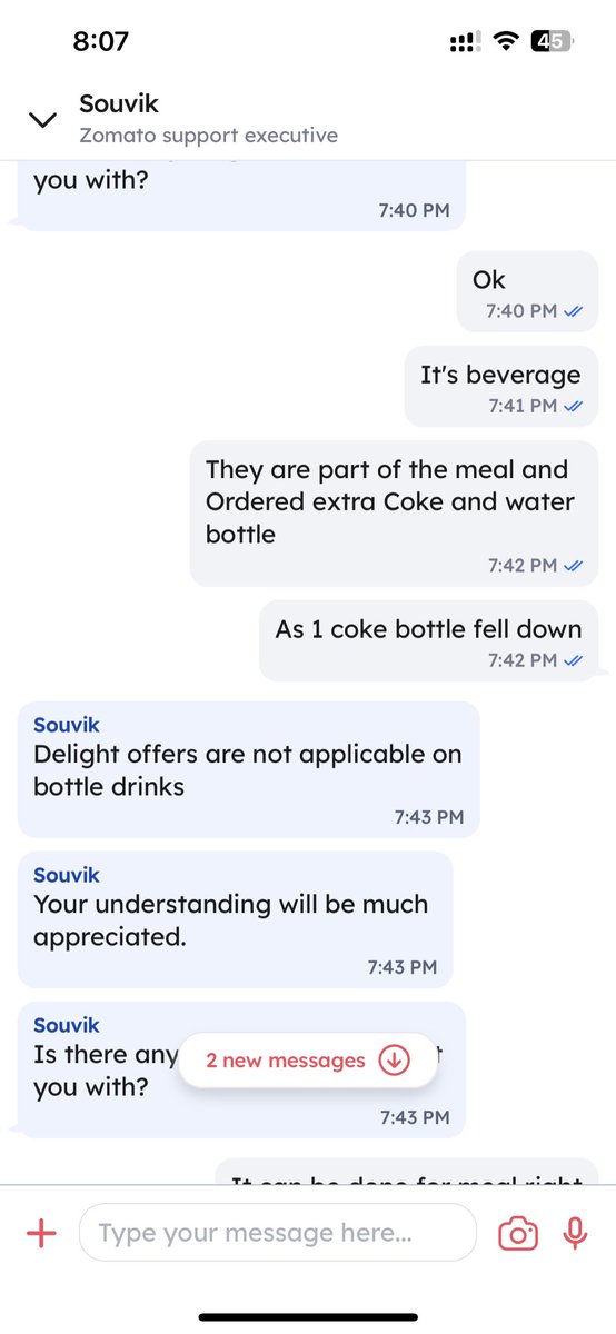 cyborg_sk's tweet photo. @zomato @fssaiindia 

This is the worst offer I have ever seen 
You sell a deal saying it's 30% off but tell bottled water and any softdrink should not be added to the bill 
How can someone complete a bill without water as they don't provide normal water at least https://t.co/YRhNSEZLsr
