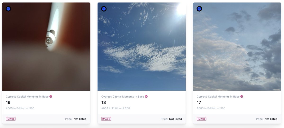 SingularRMRK's tweet photo. Congratulations to our last week's verified #NFT collection/s from our fantastic #RMRK #Singularapp Artists! ✨
Cypress Capital Moments in Base
https://t.co/H2BJfBM8K1
@caybach https://t.co/eFG3c0gycF