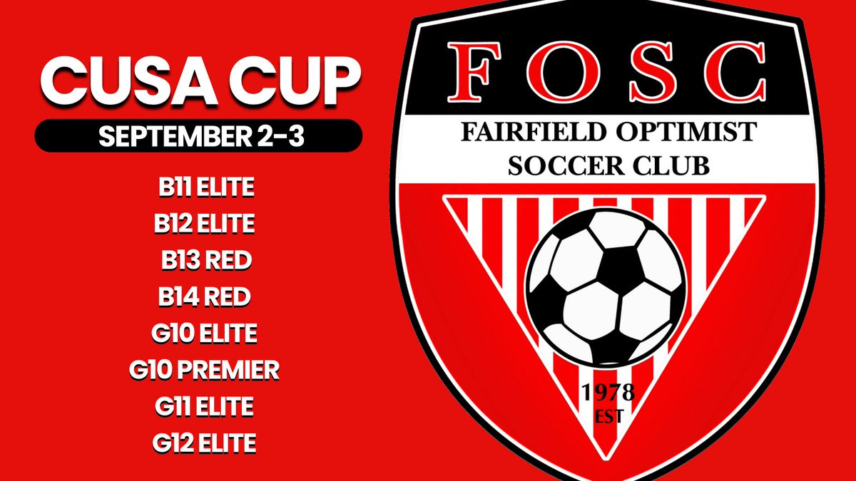 FOSCSOCCER's tweet image. Good luck to our #FOSC teams competing in the CUSA CUP this weekend!