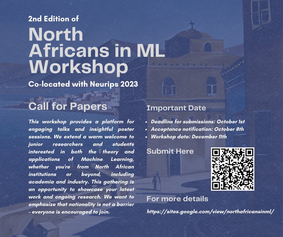 Namla23's tweet photo. 📣 Call for Papers: We are thrilled to announce the Call for  Papers for the NAML Affinity Workshop,  which will be held at NeurIPS 2023.
This is your chance to share your groundbreaking research, insights, and discoveries with a vibrant community. #NAML #NeurIPS23 https://t.co/zesGrfLuE5