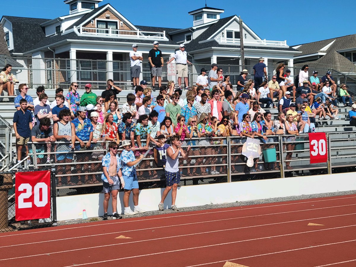 Even when @SFRamsFB plays in Ocean City, NJ, Spring-Ford students show up! Check out this awesome student section. Good luck Rams ! #springfordproud #rams