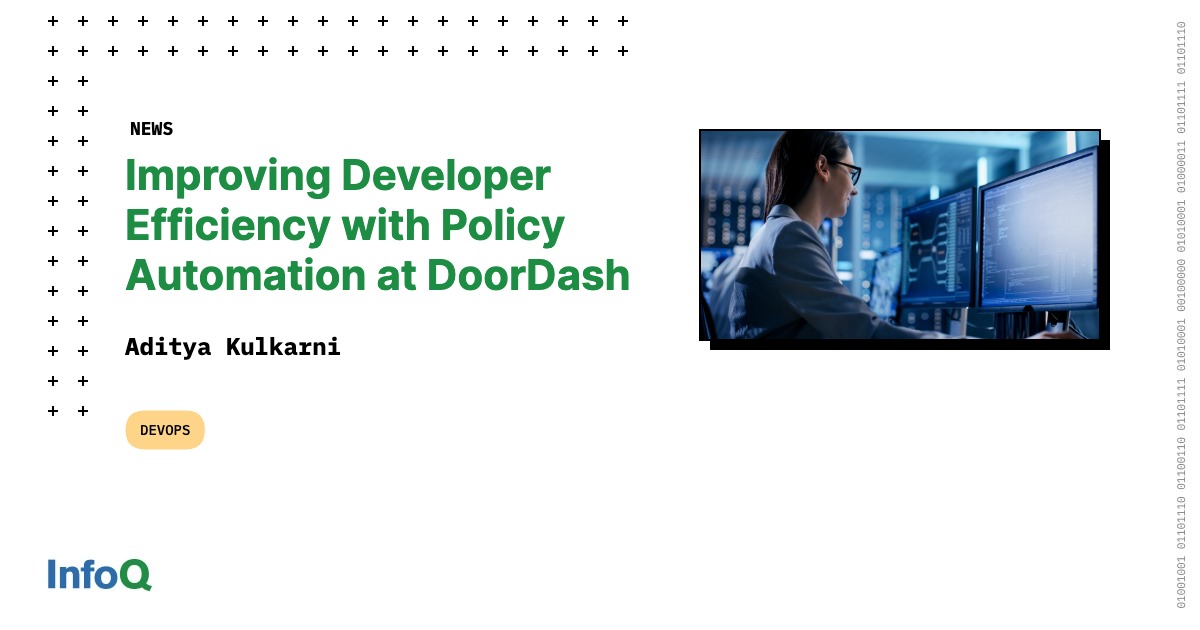 InfoQ's tweet image. #DoorDash takes developer efficiency to the next level with #OpenPolicyAgent!

Discover how this innovative approach is streamlining their infrastructure processes, leading to quicker reviews, better resource tagging, fewer policy violation incidents: bit.ly/3r0EYYv