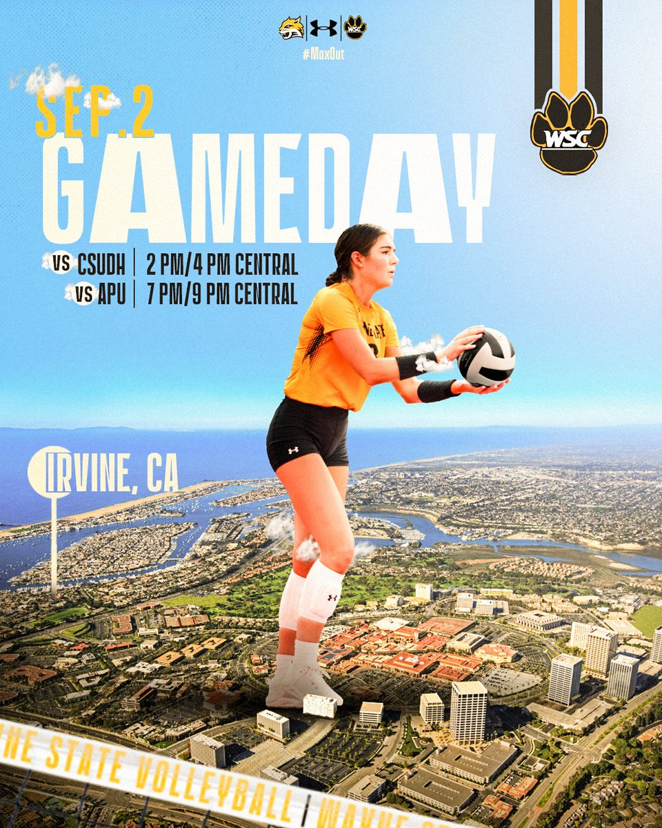 Back for Day 2 of the CUI Tournament!😺

vs. California State Dominguez Hills 2PM (PT)
vs. Azusa Pacific 7PM (PT)

📺team1sports.com/college/?S=cui…

#MaxOut