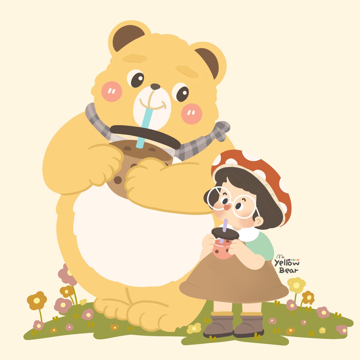 💛🧋💛🧋💛🧋💛
Bubble bear ~
เป็นความสุขแบบเคี้ยวหนุบหนุบ

 #illustrationforkids #นักวาดภาพประกอบ  #illustrationart  #การ์ตูนเด็ก #ThaiKidsIllustrator