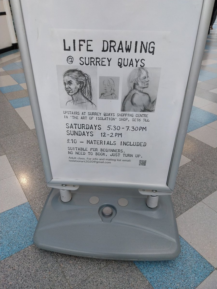 Just got back from this. It was good. Come along if you're in the neighbourhood.  #SE16 #lifedrawing #surreyquays