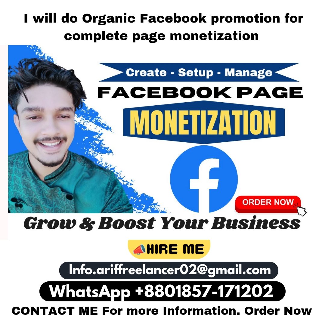 Ariful Islam Raj (@helloarif02) on Twitter photo Welcome to my Facebook page Monetization Services...
E-mail : Info.ariffreelancer02@gmail.com
Instagram : lnkd.in/ghFYSJ-3
#Monetization #fbMonetization #Facebook #socialmediamarketing #socialmedia #organic Welcome to my Facebook page Monetization Services...
E-mail : Info.ariffreelancer02@gmail.com
Instagram : lnkd.in/ghFYSJ-3
#Monetization #fbMonetization #Facebook #socialmediamarketing #socialmedia #organic