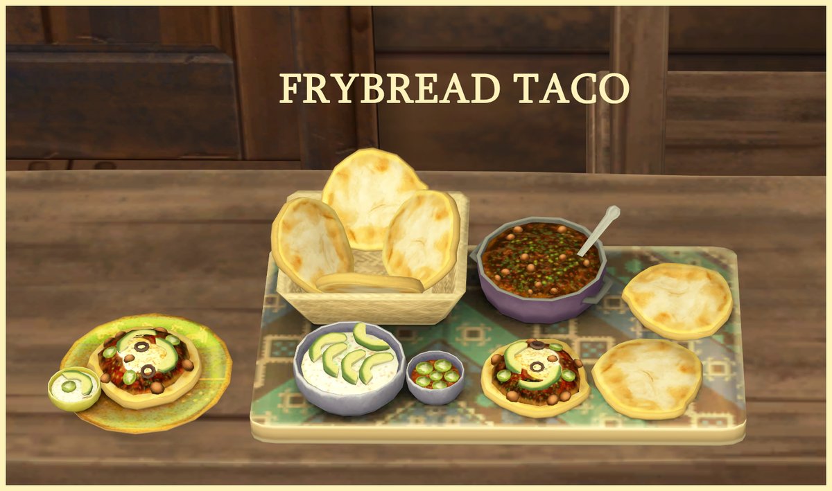 icemunmun's tweet photo. Have some Frybread Tacos #TheSims4 #TheSims #Sims4c https://t.co/uIRYVE2Vqp