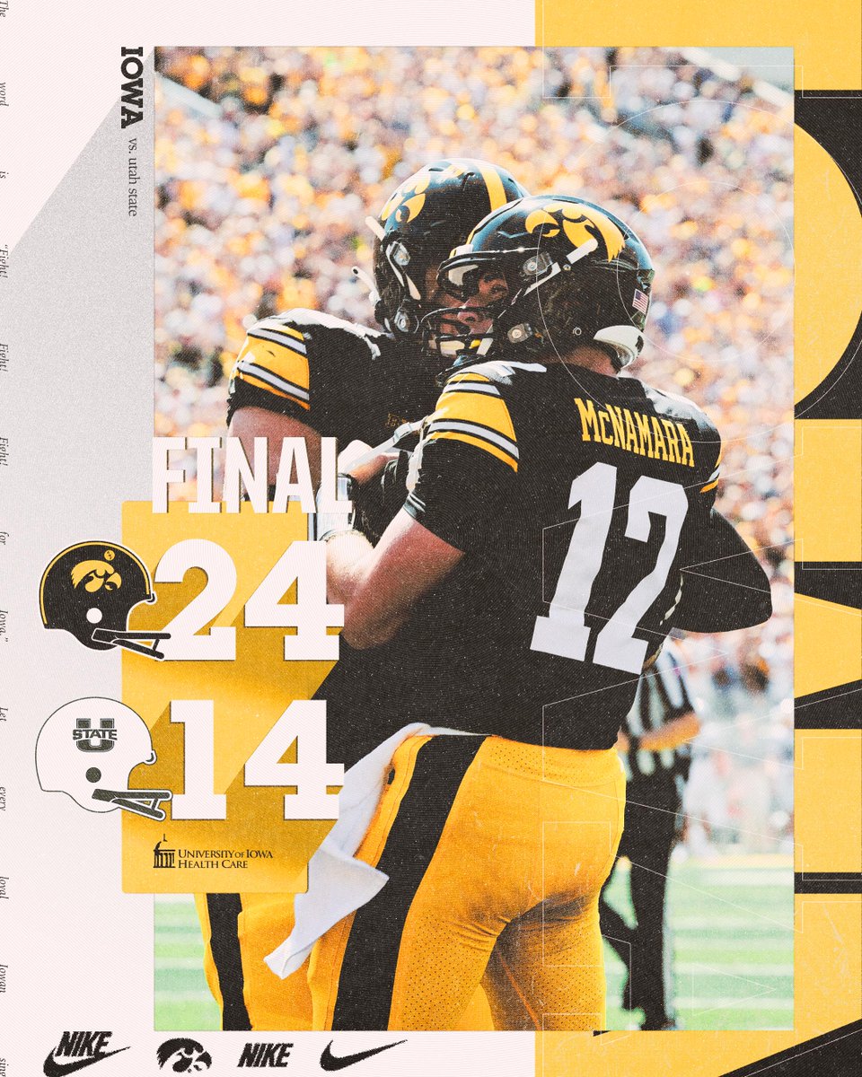 HawkeyeFootball's tweet photo. 𝟏-𝟎.

#Hawkeyes https://t.co/HqPxh0yflq