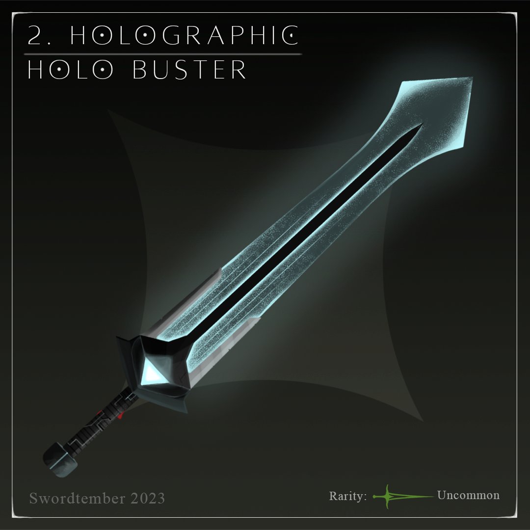 BrendonnNavarro's tweet photo. Day 2 - Holographic - Holo Buster
Swordtember 2023
Prompts by: @randomspirits
.
.
.
#swordtember #swordtember2023 #timkaminski #randomspirits #sword #swordart #prop #swordprop #art #conceptart #hologram #holographic #propart #proparts #blade #greatsword #scifi #scifisword https://t.co/LrLv7FDh09