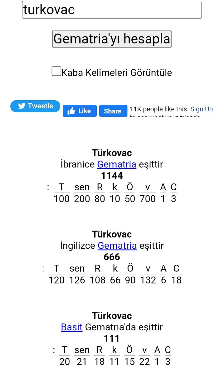 Turkovac gematria değeri 666