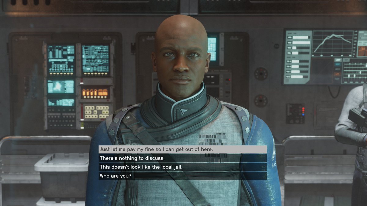Starfield is INCREDIBLE. I just disabled, boarded, and commandeered a pirate ship. Was gonna take it back to the spaceport to claim it and either fix or sell it, maybe brag a little... But unbeknownst to me there was contraband aboard, so now I'm going to jail I guess rofl