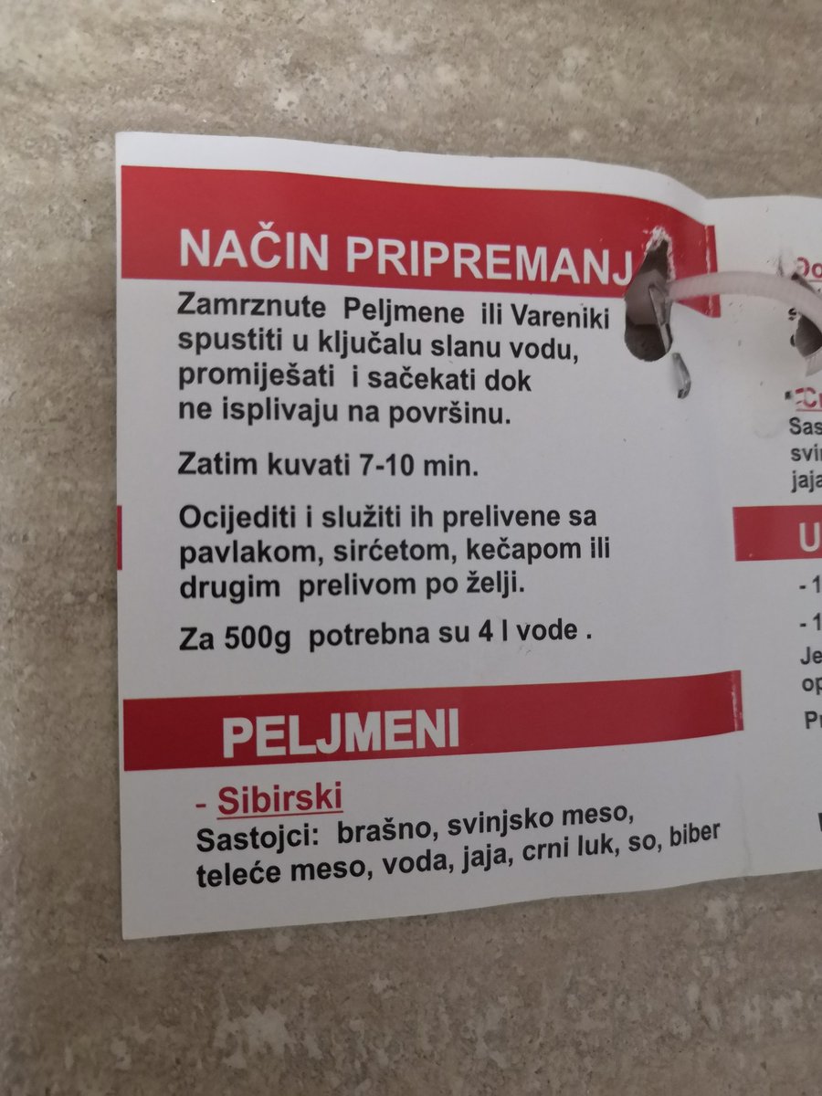 _john59's tweet image. Пельмени сибирские, made in Crna Gora