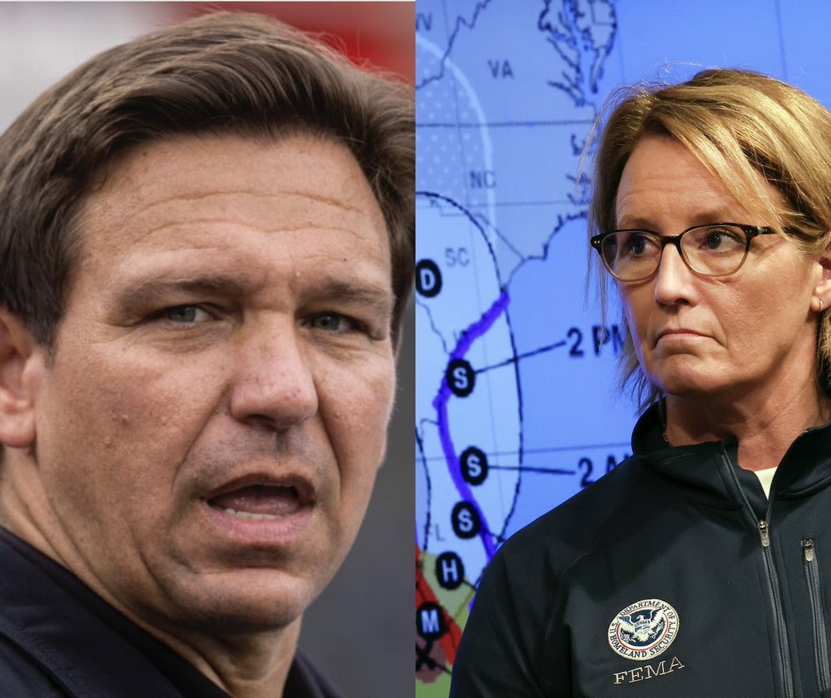 OccupyDemocrats's tweet photo. BREAKING: The head of FEMA exposes Florida Republican Governor Ron DeSantis, reveals that his canceled meeting with President Biden at a Hurricane Idalia relief site was “mutually agreed” upon — before DeSantis cut and run while blaming “security concerns.”

FEMA head Deanne Criswell put and end to DeSantis’ excuses, revealing that, “When President Biden contacted the governor to let him know he was going to be visiting, we mutually agreed. The governor’s team and my team mutually agreed on a place that would have minimal impact into operations.” 

Then, the FEMA Administrator clearly laid out the difference between President Biden and Governor Ron DeSantis’ response to Hurricane Idalia, saying, “I would have to defer you to Governor DeSantis on what his schedule is going to be, but I know that the president and the first lady are really looking forward to meeting with these first responders and these communities that have been impacted and letting them know that the government is here and that the president has directed all of us to bring the resources we have to help them on their road to recovery.”

To make matters worse for Governor Ron DeSantis, the Biden team just told reporters that the FEMA Administrator is telling the truth about everything. 

That’s right. Instead of focusing on helping the victims, Governor Ron DeSantis decided to chicken out of his meeting with President Biden, made up a ridiculous excuse to justify his cowardice, and now got called out on his lies by the head of FEMA. 

Please retweet and ❤️ to expose Ron DeSantis — and consider joining the growing exodus to Tribel, a woke new Twitter competitor that banned DeSantis for life and is exploding in popularity because Elon Musk banned Tribel’s Twitter account — but he forgot to ban this link to download the new Tribel app: https://t.co/HnJzSKjCwX