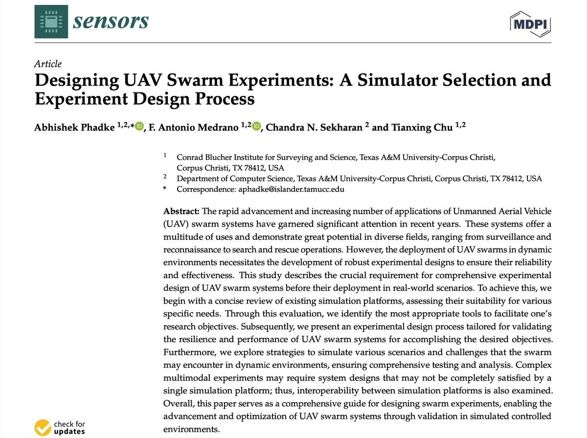 Antonio Medrano (@tonedabass) on Twitter photo Congratulations to my GSCS PhD student <a href="/phadke_abhishek/">Abhishek Phadke</a> for publishing his second journal paper, this one in <a href="/Sensors_MDPI/">Sensors MDPI</a>! #drones #uavs #uas Congratulations to my GSCS PhD student <a href="/phadke_abhishek/">Abhishek Phadke</a> for publishing his second journal paper, this one in <a href="/Sensors_MDPI/">Sensors MDPI</a>! #drones #uavs #uas