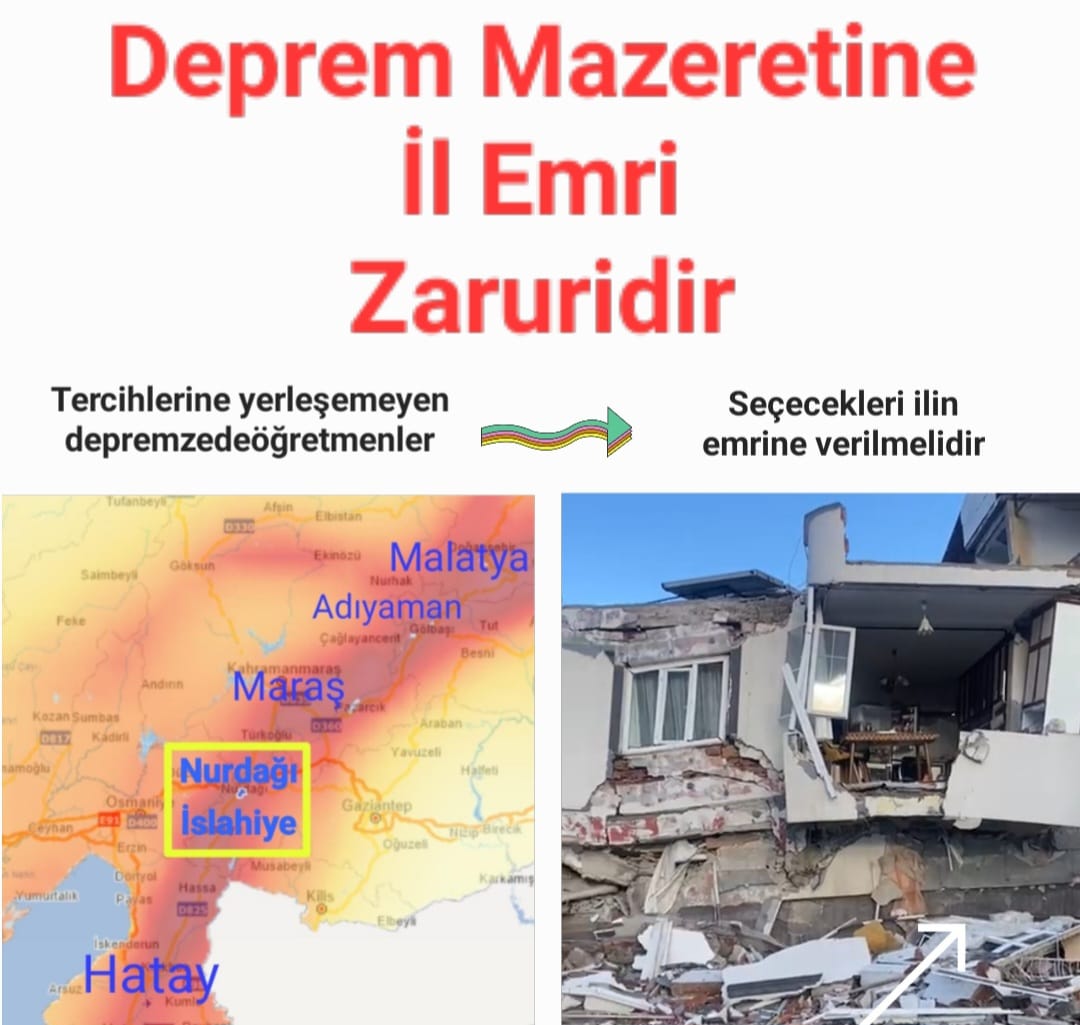 #DepremeİlEmriZaruri
<a href="/Yusuf__Tekin/">Yusuf Tekin</a> <a href="/tcmeb/">Millî Eğitim Bakanlığı</a> <a href="/RTErdogan/">Recep Tayyip Erdoğan</a>