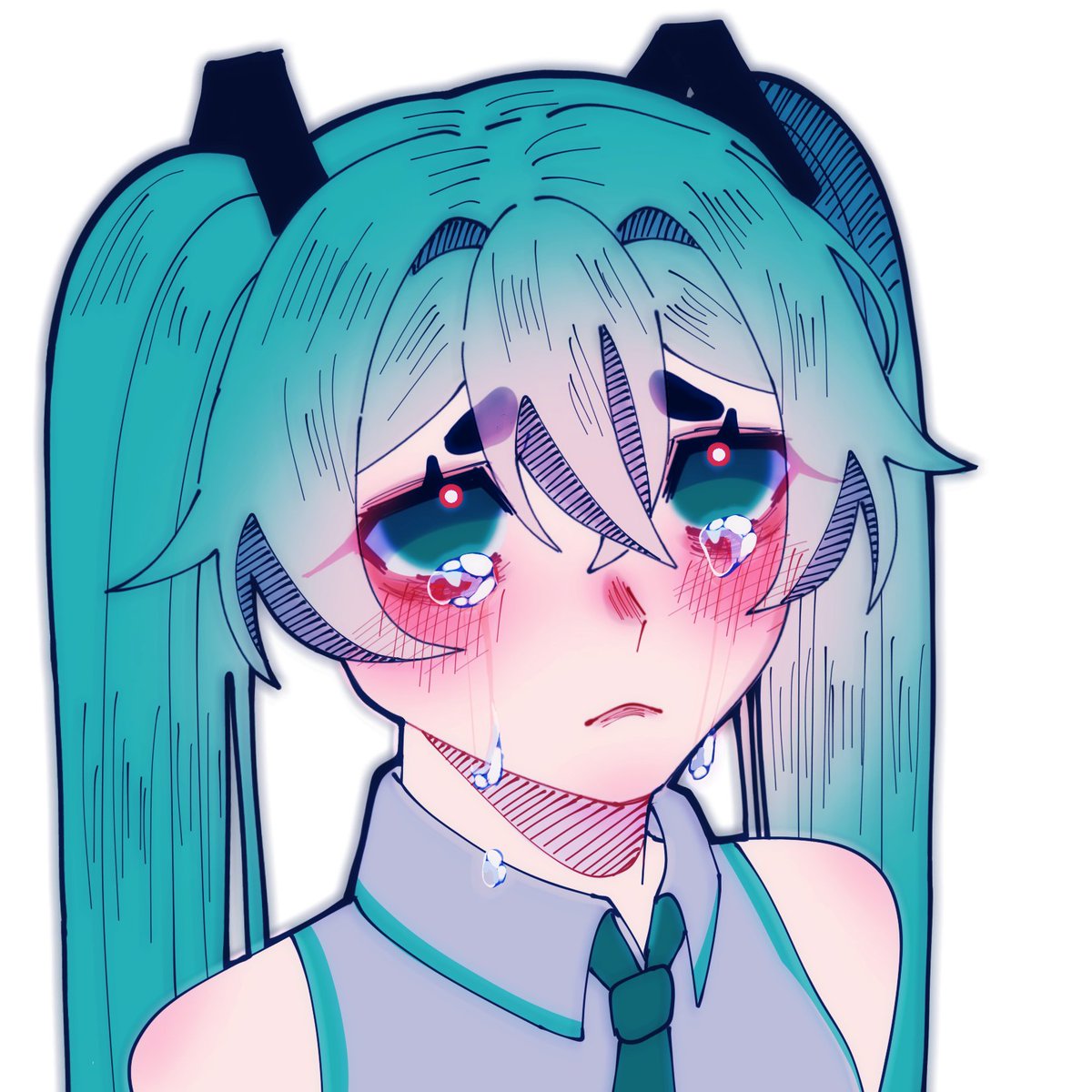 Moonsinrivers's tweet photo. Cat face theory Miku pt. 6 https://t.co/g4C7UPckpo