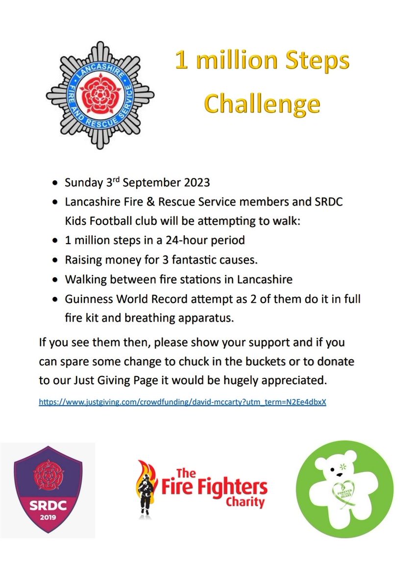Please keep your eyes out for our walkers who set off at midnight tonight 👨‍🚒🔥🚒

Please donate 🙏
justgiving.com/crowdfunding/d…