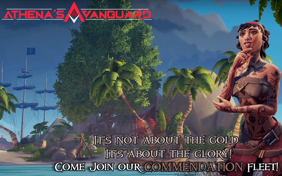 We hope you all are enjoying Monkey Island! However, for those who have explored and want to continue their adventures we are running Commendation Fleets today! Need thrones or maybe even fancy a spot of fishing, feel free to join!🔗discord.gg/athenasvanguard
#SeaofThieves #SOT