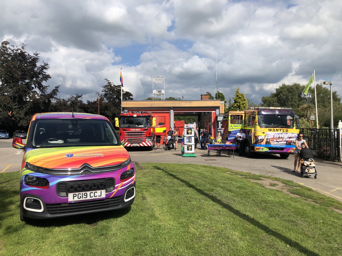 Thank you to all our many visitors enjoying the sunshine at #SandbachPride today - We’re already looking forward to bringing our Rainbow vehicles to next year’s event 🚒🏳️‍🌈