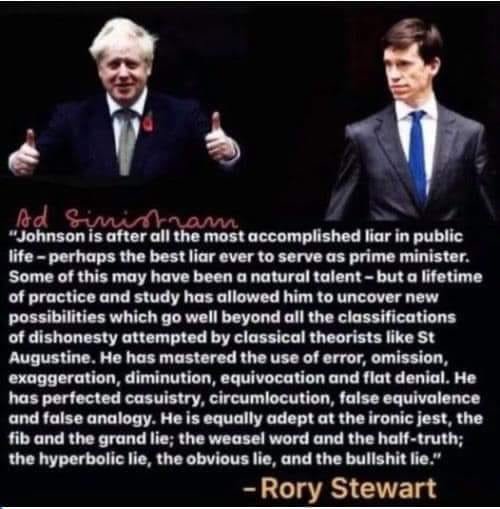 mspjmason's tweet photo. @MarieAnnUK Not just normal lies, these are #LiarJohnson lies. One thing he excels at. Lying about his lies. His ex-wife knows, his ex-employers knew, his colleagues knew. Even his own mother said he'd be dreadful if he were to become a politician. Should never have been near HoP #TrumpClone https://t.co/FveLsM2OMH