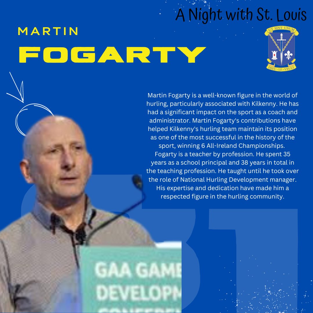 🔵🟡A Night with St. Louis🔵🟡

We present our sixth guest for the night 
⭐️ Martin Fogarty ⭐️

LIMITED TICKETS ARE SELLING FAST 
🎟️ Get your tickets now in bio☑️
⏳ Fri 20th Oct 2023 
📍<a href="/Tullyglass/">Tullyglass Hotel</a> 

<a href="/SLGBallymena/">St Louis Ballymena</a> <a href="/TheSaffronGael/">The Saffron Gael</a> <a href="/thomasniblock/">Thomas Niblock</a> <a href="/AontroimGAA/">Antrim GAA</a> <a href="/KilkennyCLG/">Kilkenny GAA</a>