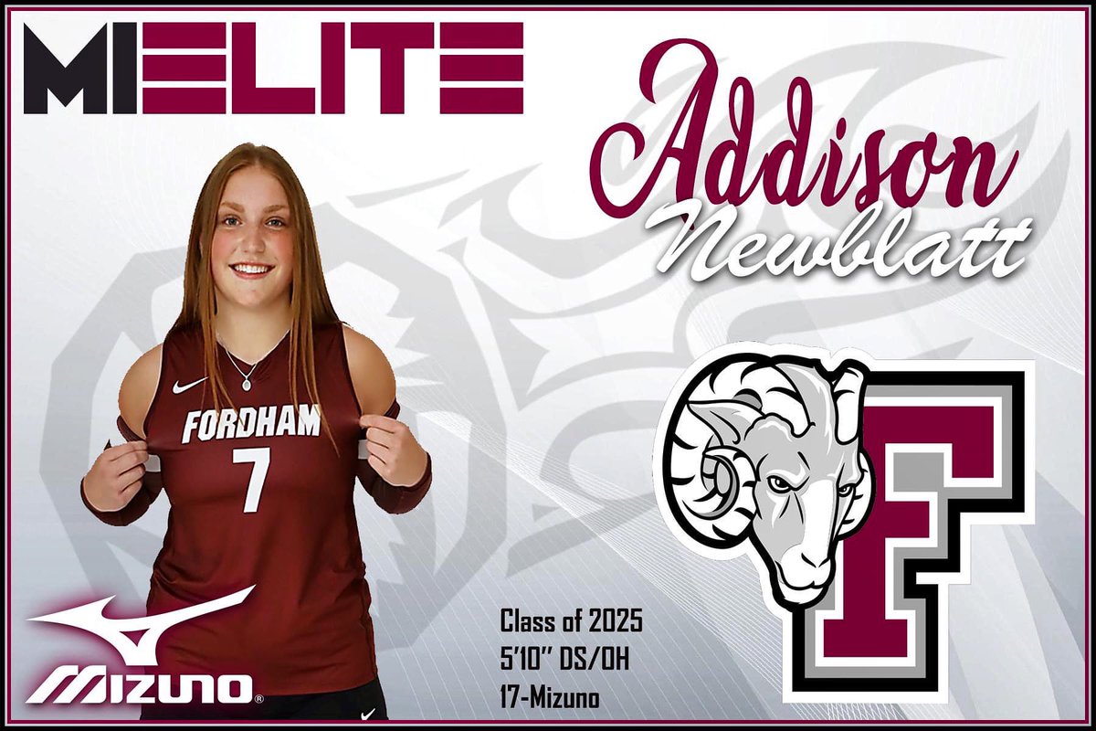Congratulations to Addison Newblatt on committing to continue her volleyball career at Fordham University‼️ 
#classof2025 #MiElite #commitment