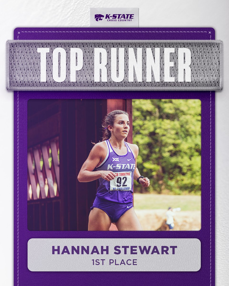 Senior Hannah Stewart lead the charge winning the women's 5k with a time of 18:00.22.🤩

#KStateXC