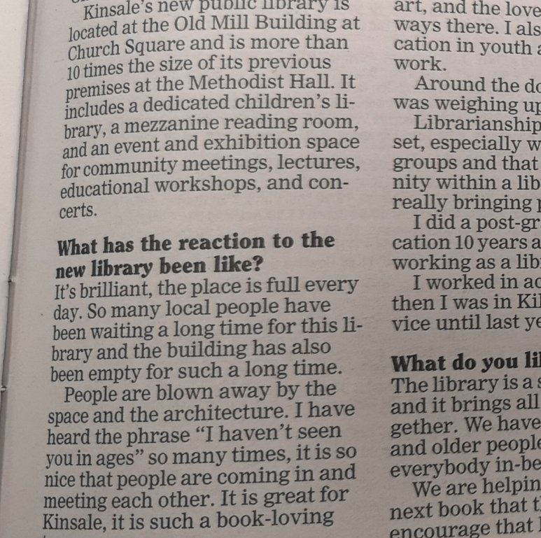 shinyshona's tweet photo. In today's 'Books are my Business' @irishexaminer
#KinsaleLibrary #Kinsale #LibraryLife https://t.co/Tjn0KhcEph