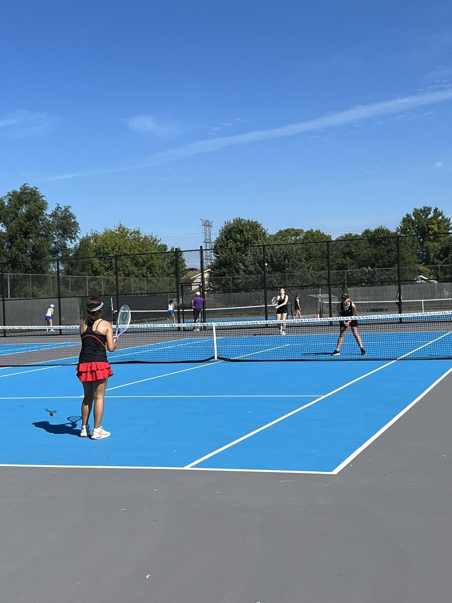 HarlemGTennis's tweet photo. The Harlem Invite is well underway! We are seeing some good tennis at the Bill Dredge Tennis Center! 
@HarlemHuskiesAD https://t.co/J0qD3vsBpz