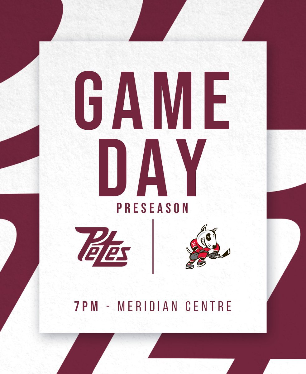PetesOHLhockey's tweet photo. First of the year 

🆚 @OHLIceDogs 
🏟️ Meridian Centre
⏰ 7:00 PM

Follow along on Game Centre or right here 😉

🔗https://t.co/gdoCAhvYne https://t.co/UaAVT2ac0O
