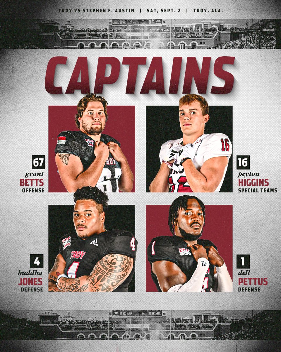 Game 1️⃣ Captains

#RiseToBuild | #OneTROY ⚔️🏈