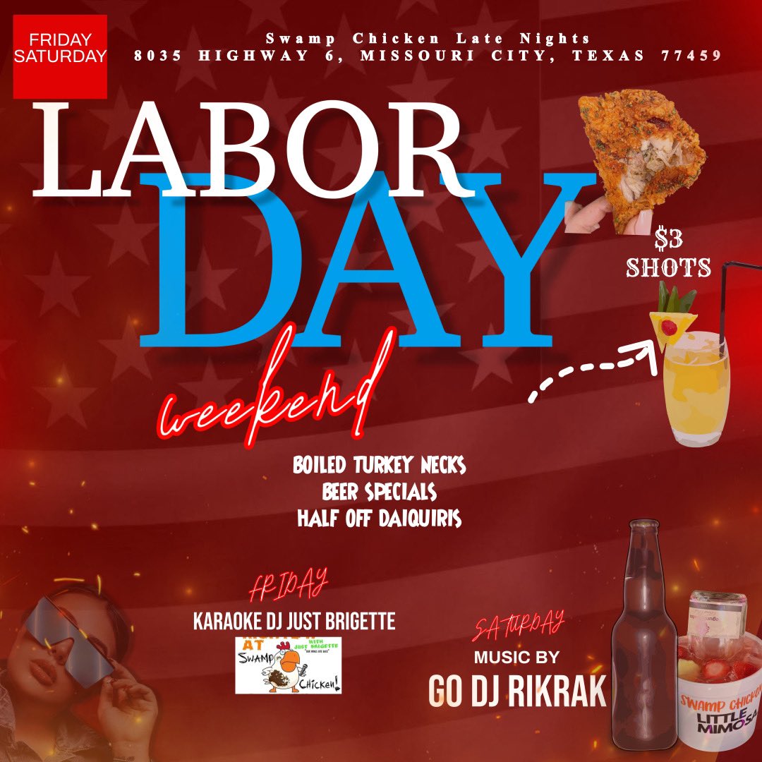 DJRIKRAK's tweet photo. Swamp Chicken Mo City  8035 Hwy 6, Missouri City, TX 77459| meet me I will be DJING tonight 7pm https://t.co/PR7XIJ6gVw