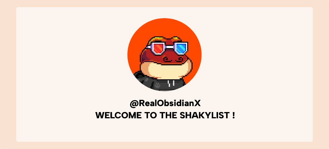 ShakySocials's tweet image. Welcome @RealObsidianX to the shakylist!