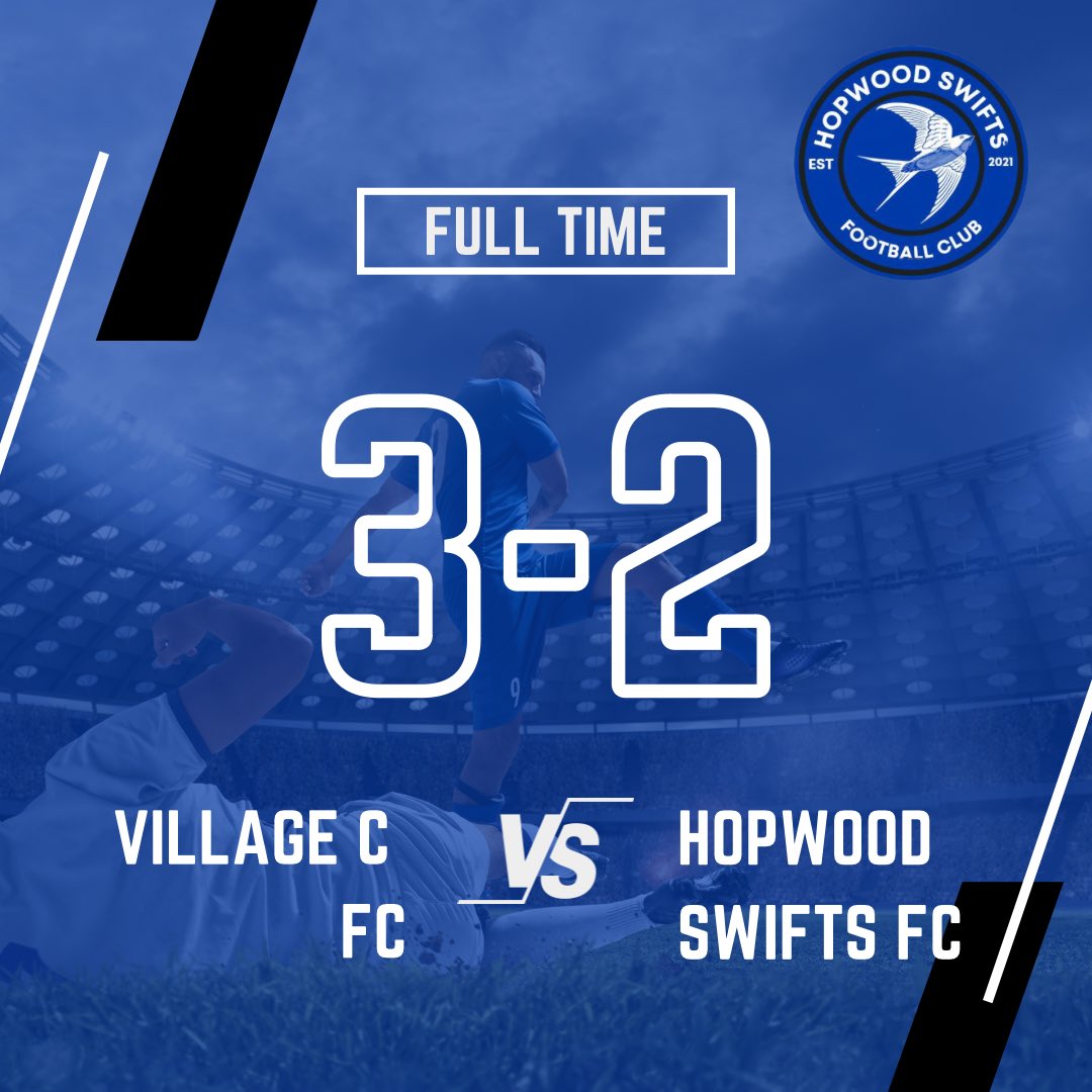 Not the start of the season we wanted but we fought in the second half against a good side, @VillageFC2 ⚽️

#hopwoodswifts #birminghamfootball #football #div4 #southbirmingham #footballgames #footballnews #footballseason