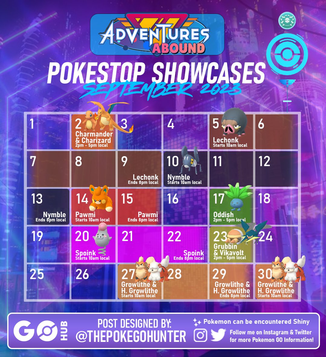 Pokestop Showcases em setembro de 2023 - Pokémon-GO.Name