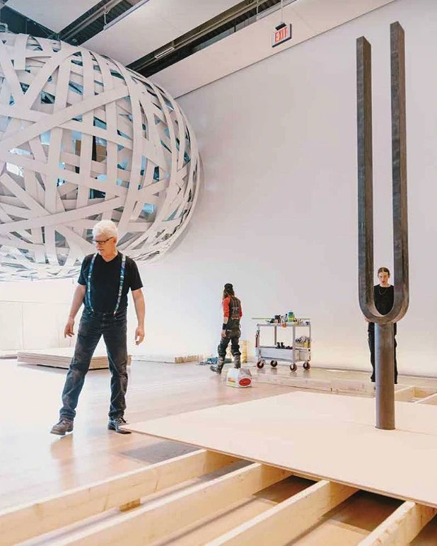 EskerFoundation's tweet photo. So proud of our Head Preparator Doug Haslam &amp; this feature on him in @AvenueMagazine Sept/Oct issue!

#EskerFoundation #freeyyc #artinstallation #arthandler https://t.co/tld3XwfSWR