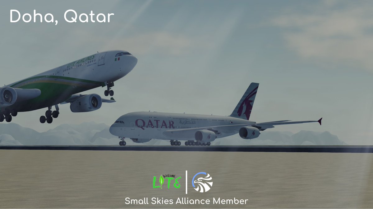 LiteAirlines's tweet photo. Our new Airbus A330-300 just landed at Hamad International Airport, Doha. Qatar!
Join us today! Link in bio!
#ROBLOX #RobloxDev #RoAviation https://t.co/V7IUMPZH5J