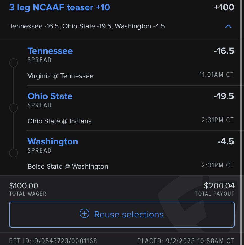 bebo_bets's tweet photo. #CFB

+100 Teaser

#ScaredMoneyDontMakeMoney https://t.co/nL2tNGBxCg